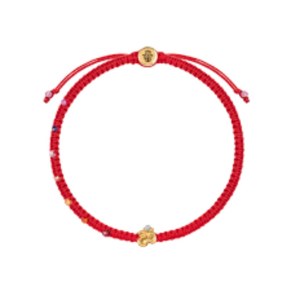 Karma and Luck Serene Soul - Chakra Red String OM Charm Bracelet
